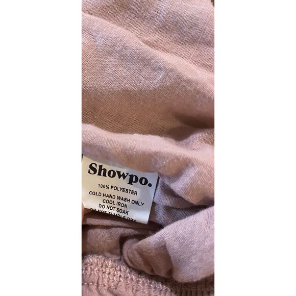 Showpo Mauve Floral V-Neck Side Ties Short Sleeve Elastic Waist Jumpsuit Size 2 - Picture 6 of 8